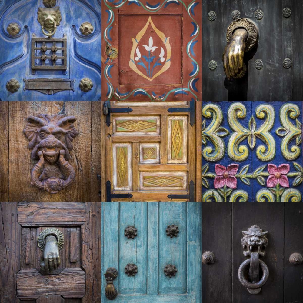 Mexico Collage of door details in city